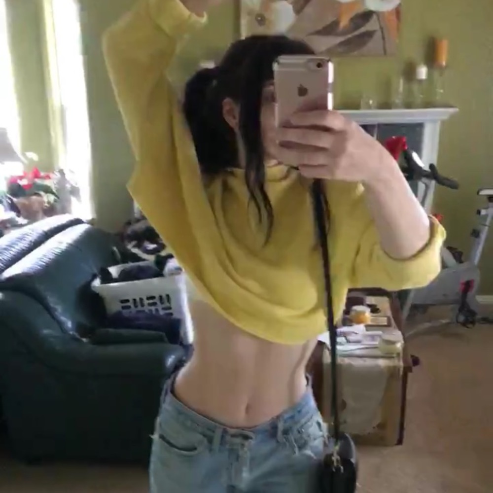 Urban Outfitters Yellow Cropped Sweater